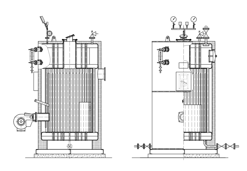vertical steam boiler